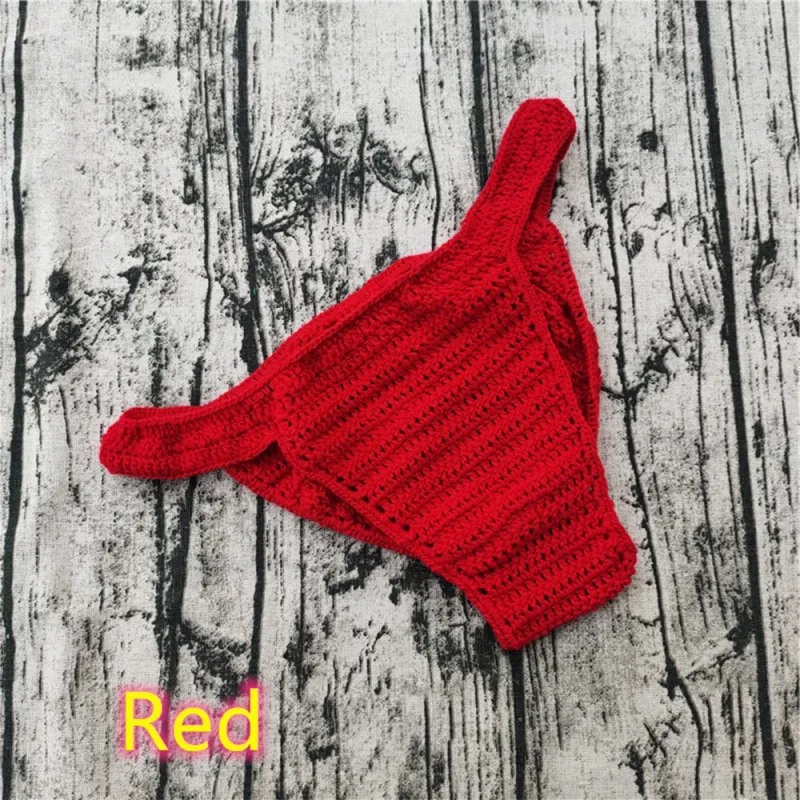 Chaud hommes femmes sous-vêtements respirants main Crochet taille basse Gstring natation bain de soleil string Sissy culottes Трусы Мужские — image 26