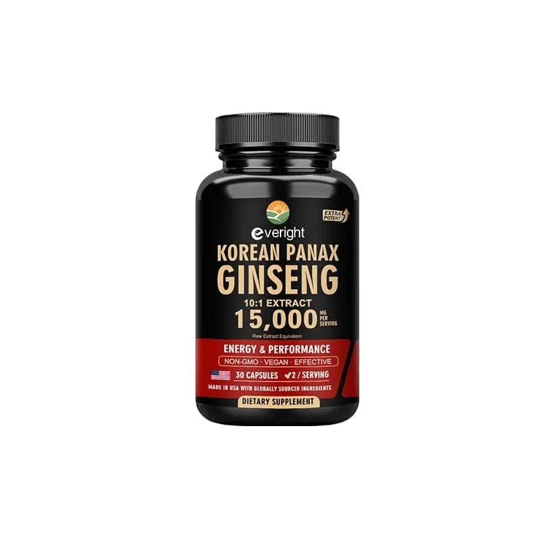 Ginseng Merah Korea untuk Vitalitas & Kinerja Pria – Ekstrak Kekuatan Ekstra 10:1 untuk Fokus Energi & Produktivitas – Ve Alami