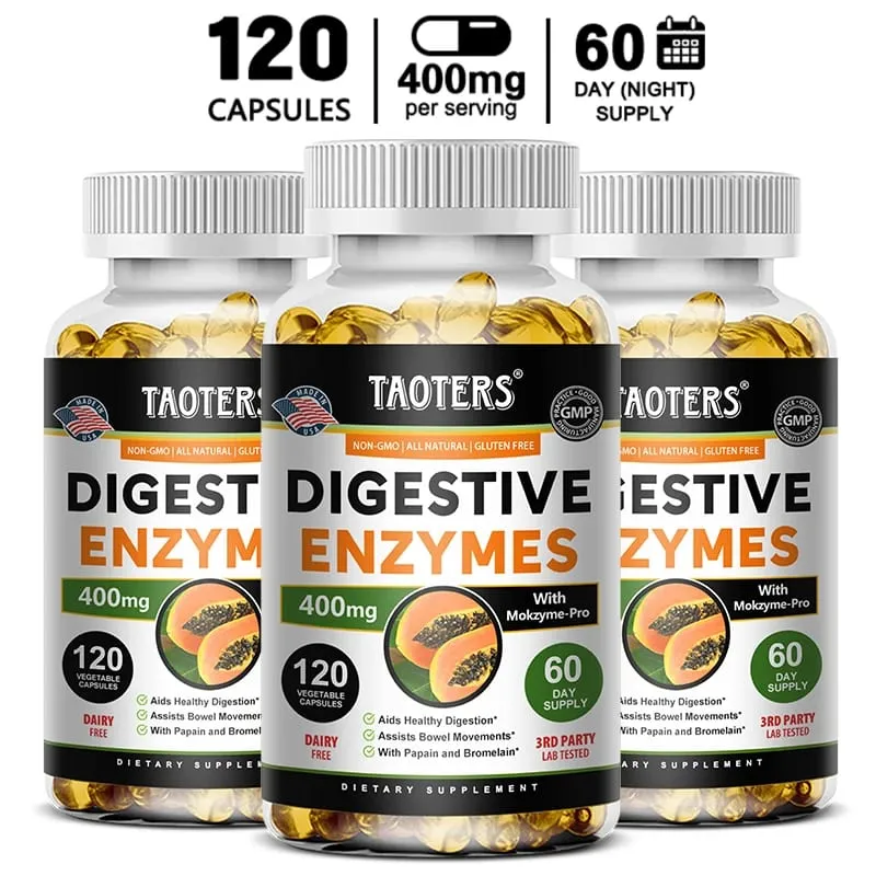 Enzim Pencernaan - Membantu Pergerakan Usus Metabolisme Pencernaan Nutrien dan Kesihatan Usus untuk Lelaki dan Wanita Dewasa — image 2