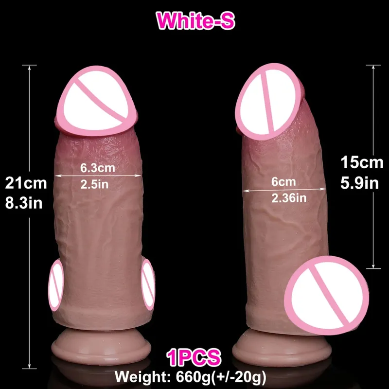 Morbido realistico enorme dildo spesso sensazione di pelle ventosa in silicone pene grande giocattolo del sesso anale per donna uomo coppie masturbazione cazzo — image 9