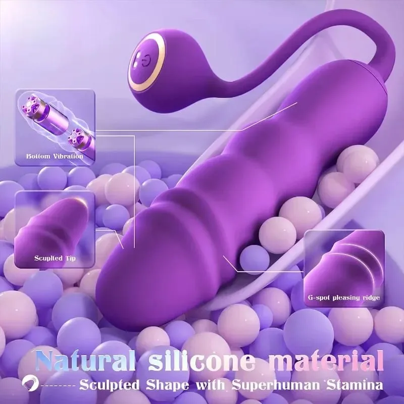Stimolazione del clitoride Inserisci vibratore del vibratore del punto G. Vibratore del clitoride 10 tipi di vibrazione 9 tipi di giocattoli sessuali con dildo di spinta 18+ — image 4