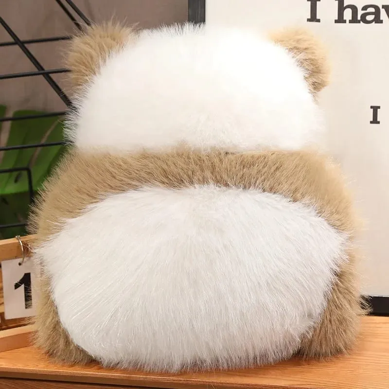 Super Fluffy Plush Panda Shadow Stuffed Qizai Back View Cushion Nordic Style Sofa Decor PIllow Chocolate Panda Hug Waist Pillow — image 11
