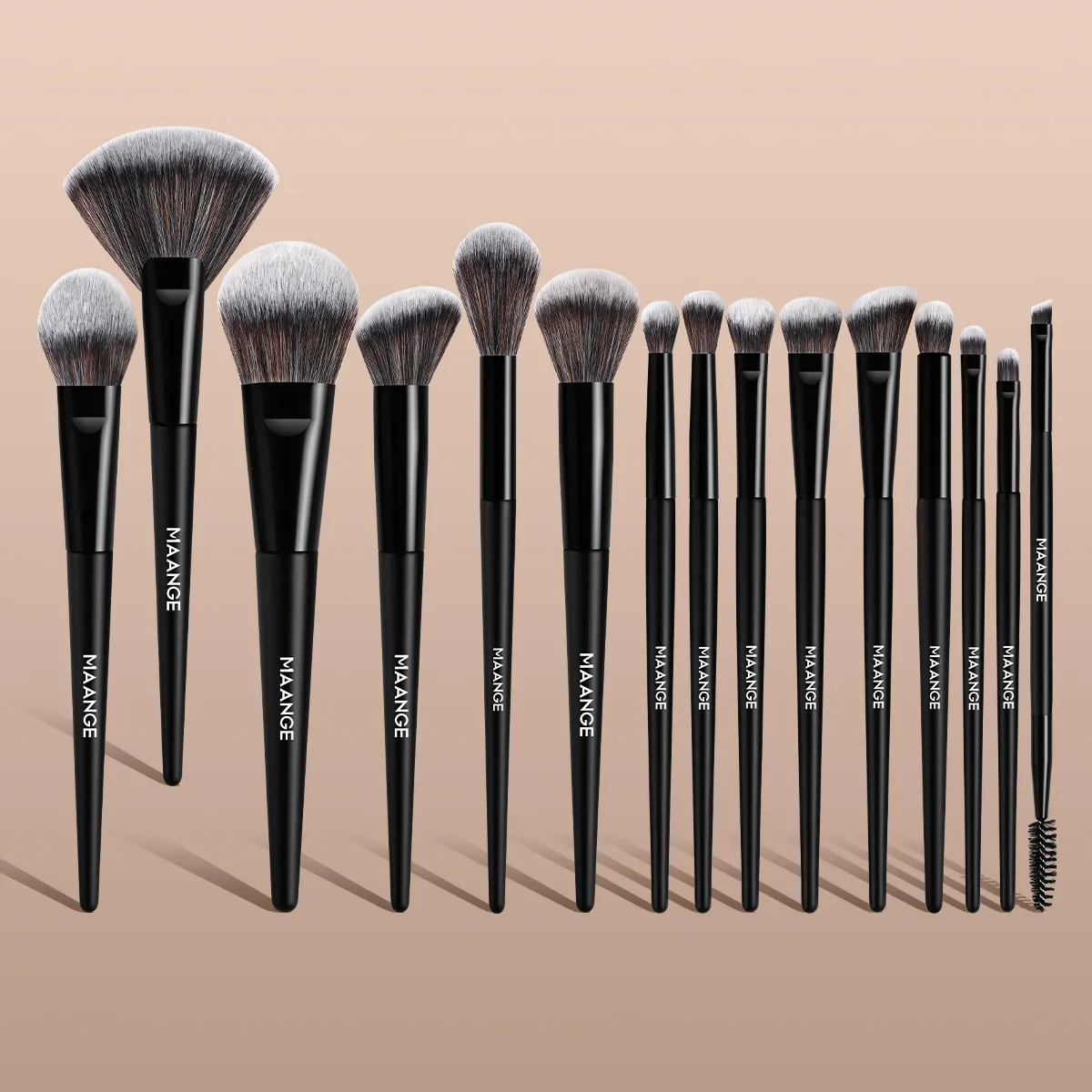 Kuas Makeup 15 Buah Kuas Mata Wajah Ultra Lembut Foundation Rambut Concealer Blush Eyeshadow Kabuki Alat Kit Kuas Makeup — image 1