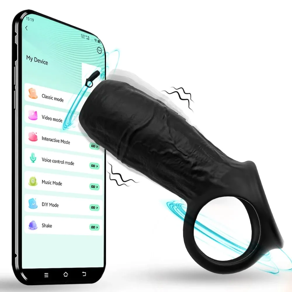 Vibrating อวัยวะเพศชาย Cock แหวนอวัยวะเพศชายแหวน Vibrator อวัยวะเพศชาย Extender G จุดกระตุ้นชายคู่ผู้ใหญ่เพศของเล่นสำหรับผู้ชาย — image 1