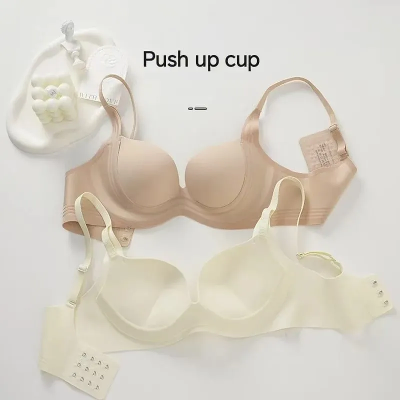 2025 Reggiseno push up senza soluzione di continuità Seno piccolo Raccolta Allargamento Anti-Cedimento Sottile Superiore Fondo spesso Senza ferretto Lingerie per le donne — image 2
