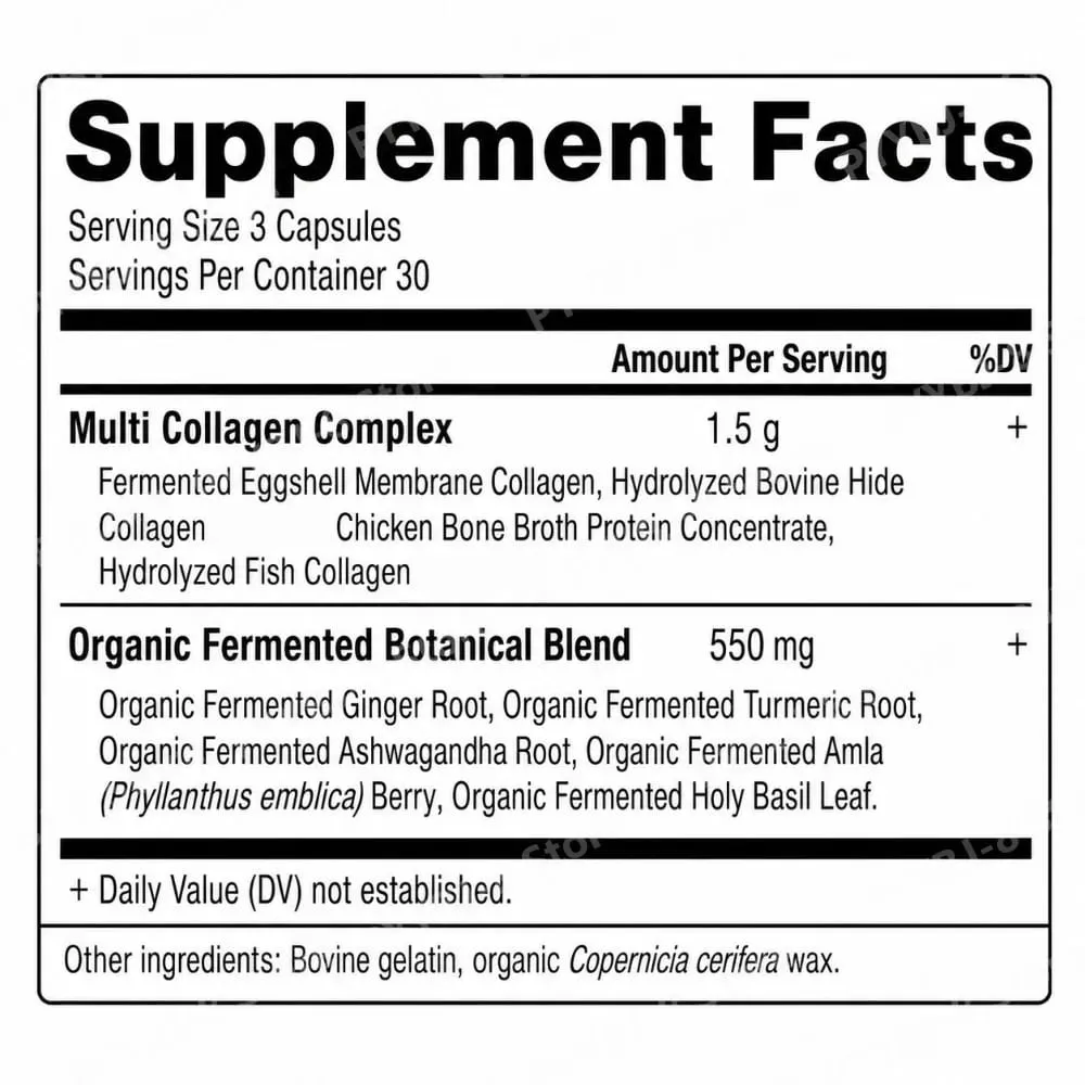 Collagen Pills Hydrolyzed Multi Collagen Supplement Supports Healthy Skin and Nails Gut Health and Joints 90 Capsules — image 5