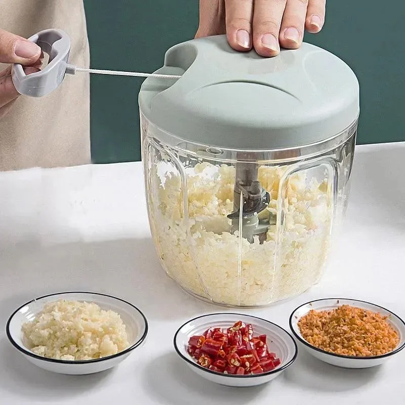 Nuovo Frantoio Verdura Cipolla Taglierina Da Cucina Accessori Da Cucina 500/900ML Manuale Tritacarne Aglio Chopper Ruotare GarlicPress — image 1