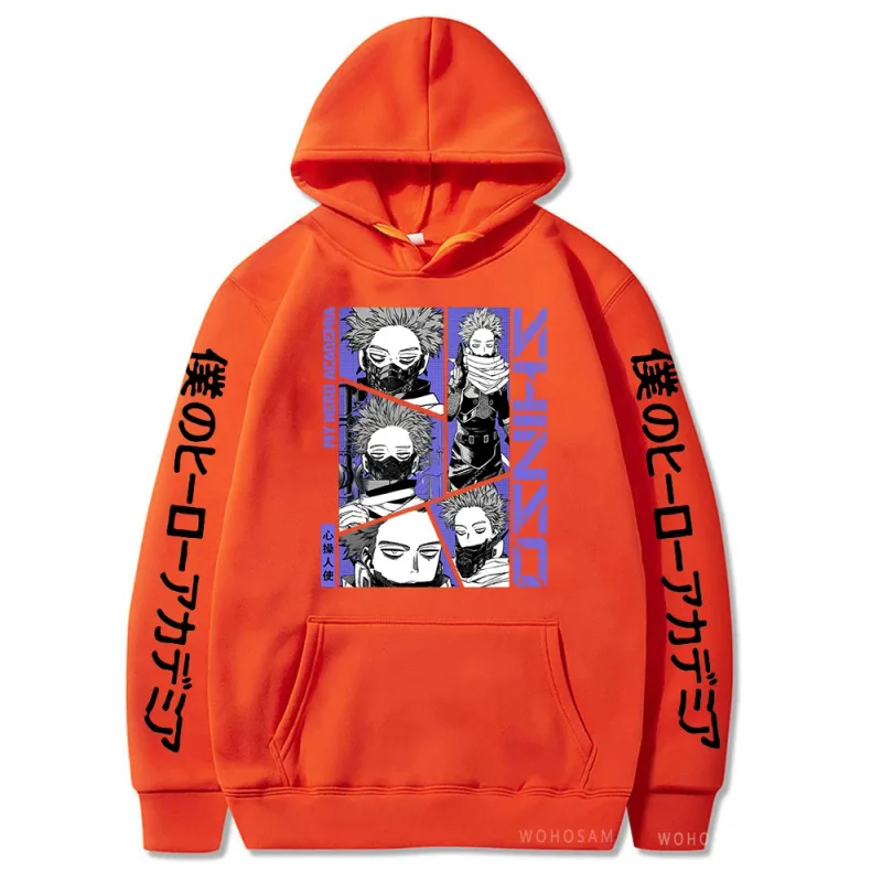 Anime My Hero Academia Hoodies Shinso Hitoshi Print Pullover Sweatshirts Harajuku Cartoon Style Crewneck Women Men Street Hoody — image 9
