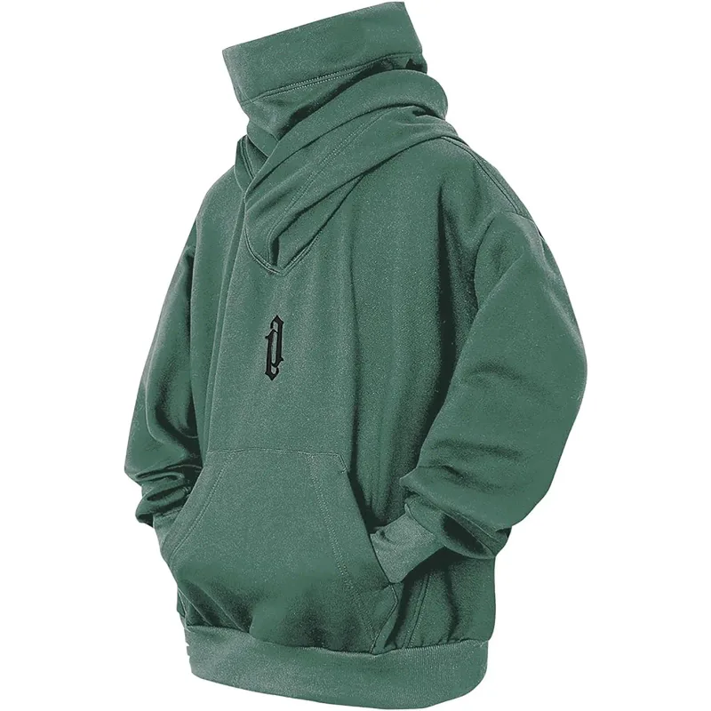 Embroidery Turtleneck Sweatshirt Oversized Y2K Men Women Hoody Japanese Ninja Hoodies Autumn Hip Hop Fleece Pocket Streetwear — image 10