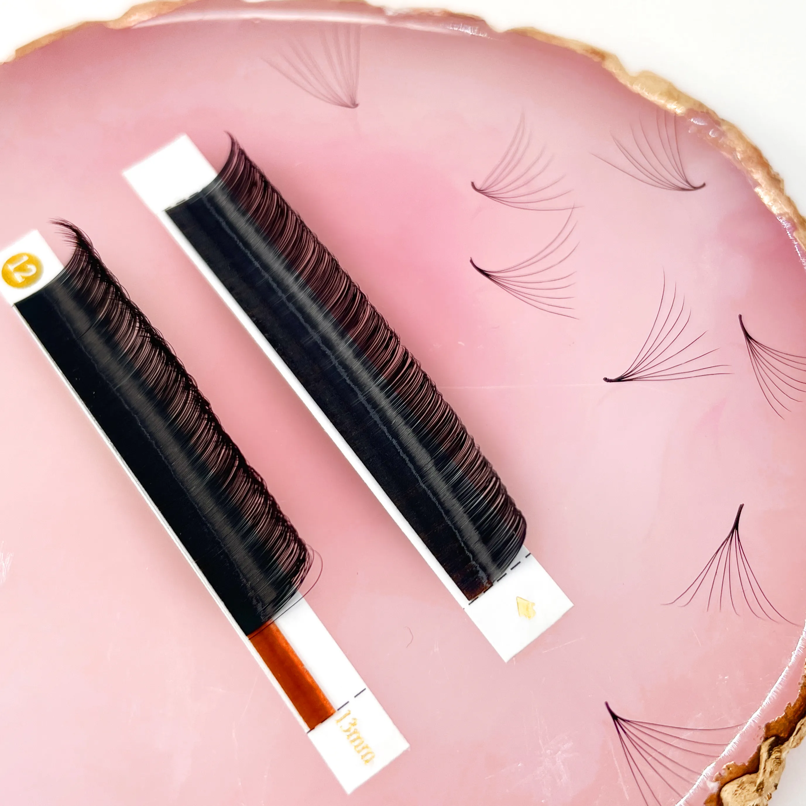 12 แถว/ถาดขนตาปลอม J B Curl 6-20 มม.ขนตา Matte Black Lashes แต่งหน้าเครื่องมือ — image 4