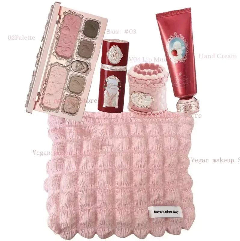 Flower Knows Strawberry Cupid Collection Make-up-Set, komplette professionelle Gesichtspalette, Rouge, Lidschatten, Lippencreme, feste Parfüm-Sets — image 11