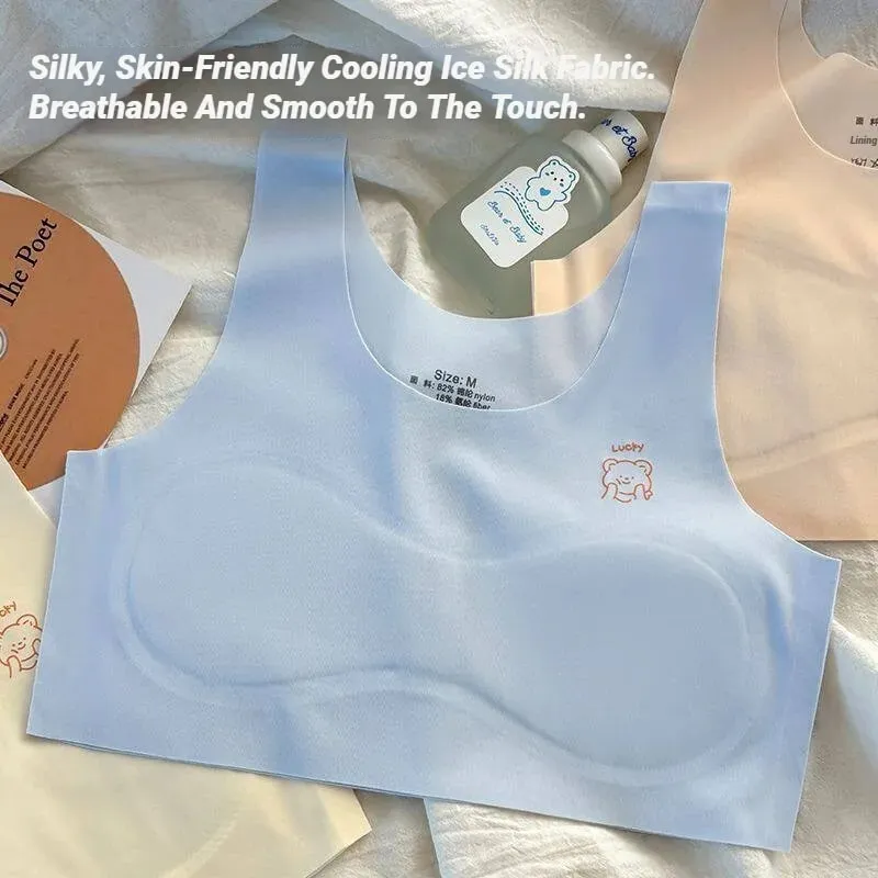 3 pezzi per adolescenti, confortevole e traspirante, semplice reggiseno da allenamento, morbido elastico per la pelle, intimo per ragazze, senza anello in acciaio — image 6