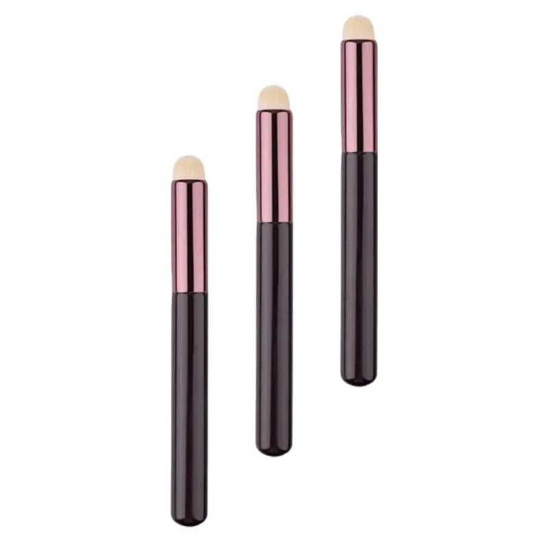 3pcs Berus Bibir Calit dan Berus Campuran Profesional untuk Alat Solekan Aplikasi Gincu dan Lip Gloss