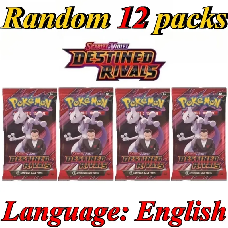 10 pacchetti di carte Pokémon Stelle luminose 151 evoluzioni prismatiche PALDEAN FATES Regalo di carte di transazione di battaglia di rinforzo inglese — image 26