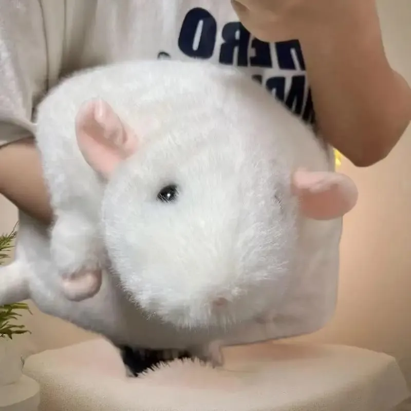Gambar Hewan Besar Lembut Simulasi Lucu Tikus Besar Mainan Mewah Bantal Hadiah Ulang Tahun 1 Buah 35/50/90Cm Kartun Bunga Cabang Tikus — image 9