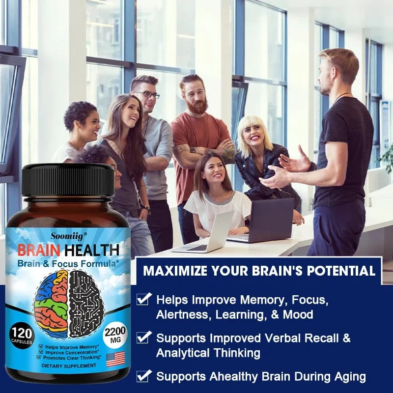 Kapsul Ginkgo Biloba 1200Mg Mendukung Fungsi Memori Otak dan Kewaspadaan Mental Suplemen Kesehatan Otak 30/60/120 Kapsul — image 2