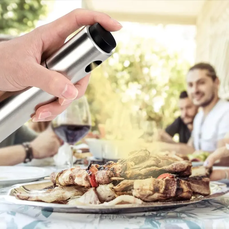 100ML 304 Stainless Steel BBQ Olive Oil Spray Diffuser For Kitchen Dispenser Bottle Squirt Container Vinegar Fuel Injection Pot