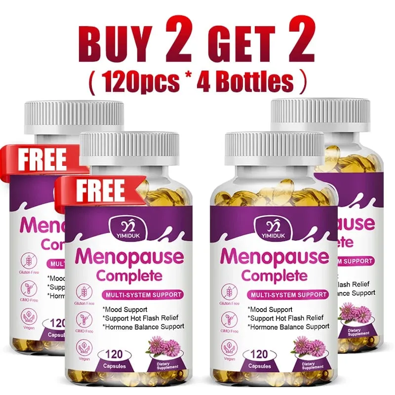 ซื้อ 1 แถม 1 ฟรี! อาหารเสริมวัยหมดประจำเดือนเพื่อบรรเทาอาการร้อนวูบวาบ ฮอร์โมนสมดุลและอารมณ์ บรรเทาอาการไม่สบายข้อต่อ มังสวิรัติ — image 8