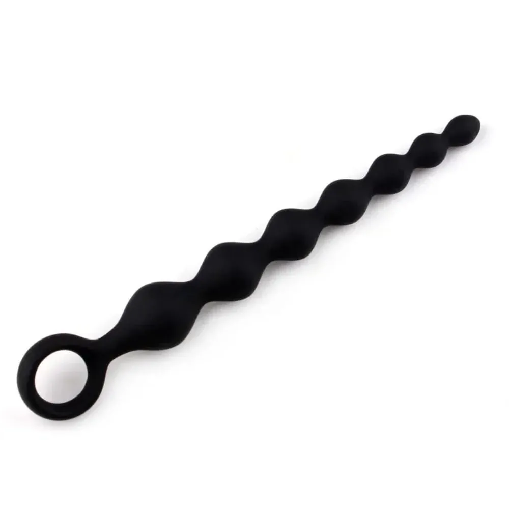 20CM Silicone Hậu Môn Hạt Tuyến Tiền Liệt Kích Thích Bóng Mông Cắm Có Kéo Vòng Đồ Chơi Tình Dục Người Lớn Dành Cho Nữ cặp Đôi Tán Tỉnh Đồng Tính Sản Phẩm — image 5