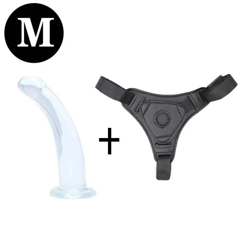 Lesbisk Realistic Strapon Dildo Trusser Strap-on Sele Bælte med Silikone Anal Plug Sugekop til Kvinder Gay Sex Legetøj — image 15
