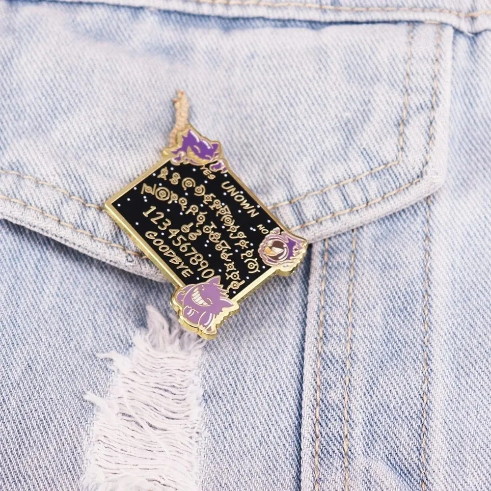 Pin Enamel Pokemon Gengar Dan Pin Lapel Pikachu untuk Beg galas Lencana Roti Kerongsang Pingat untuk Pakaian Hadiah Perhiasan untuk Rakan