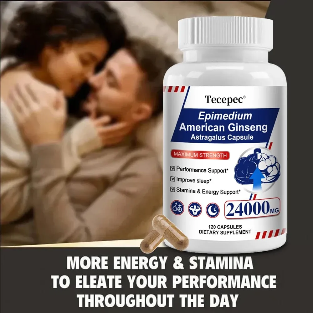 Ginseng & Astragalus Capsules Supports Strength Endurance & Energy Promotes Sleep Natural Immune Support 30/60/120 Capsules — image 1