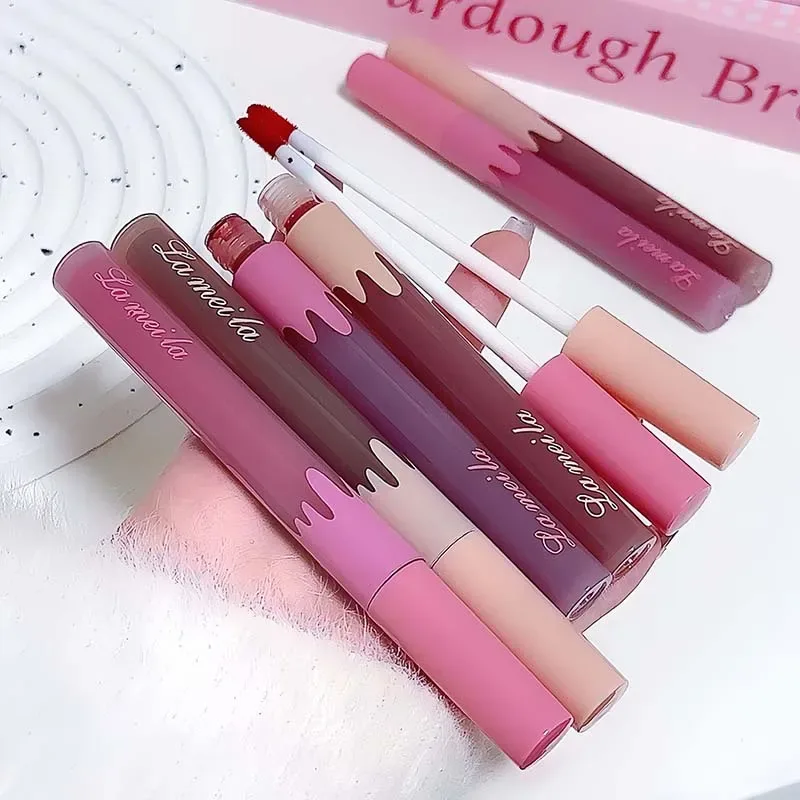 6 สี Velvet Matte Lip Gloss กันน้ำ Non Stick Cup Silky Matte Hawthorn Red Lipgloss เซ็กซี่ Lip Makeup ราคาถูกลิปสติกเครื่องสำอาง — image 5
