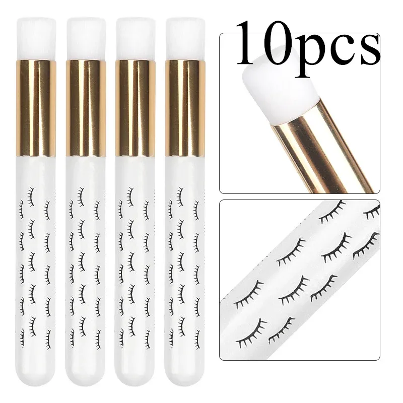 10 pezzi Spazzola per pulizia ciglia Applicatore per estensione ciglia Sopracciglio Naso Spazzole Bottiglia di lavaggio Cura della pelle Strumento di trucco Forniture pulite — image 12
