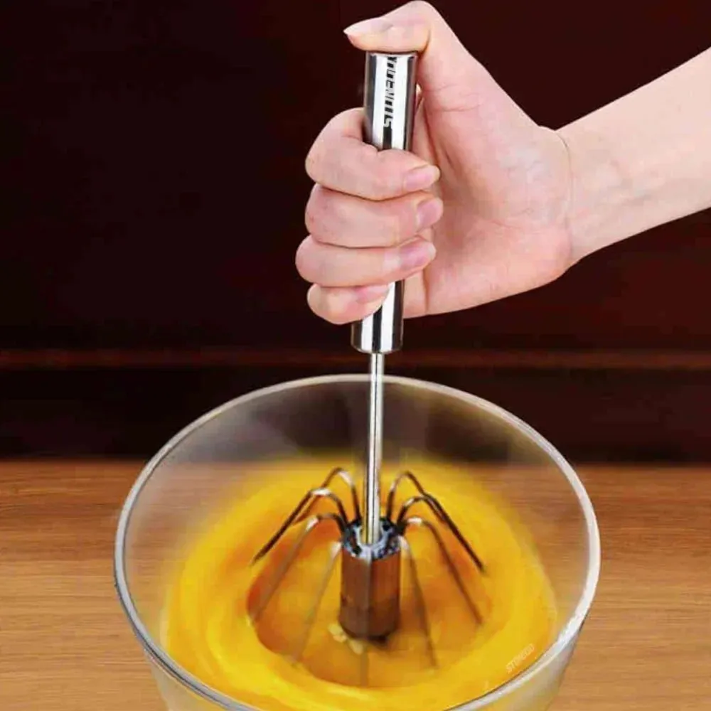 Pengisar Putar Tekanan Manual Pembancuh Susu Kopi Pengisar Telur Pegang Tangan Alat Memasak Pembakar Dapur — image 5