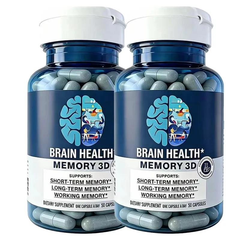 Memory 3D Brain Suplementy na pamięć i koncentrację Witamina B12 i B6 Kwas foliowy 50 kapsułek — image 8