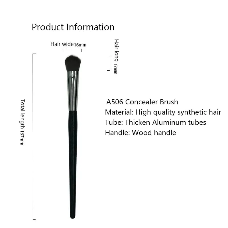 1 unidad 101 brochas de maquillaje para base contorneada, corrector y Base líquida en ángulo, brochas de maquillaje con mango de madera roja, herramientas cosméticas 506 — image 6