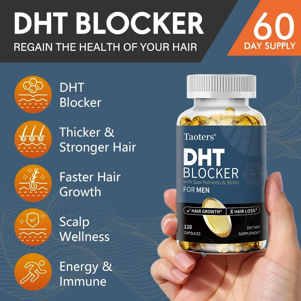 DHT-Blocker-Haarwachstumsergänzungsmittel mit Sägepalme, unterstützt dickeres Haar, reduziert Ausdünnung und Haarbruch und fördert die Gesundheit der Kopfhaut — image 5