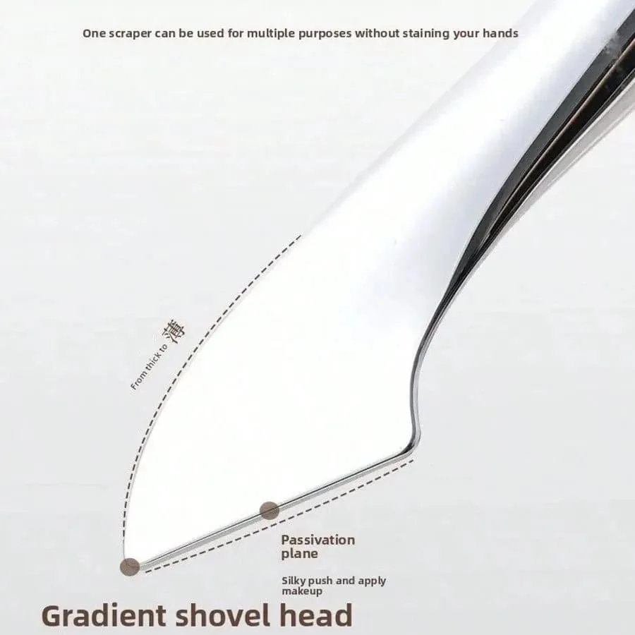 Továbbfejlesztett Crescent Design alapozó smink ecset Ultra vékony, sima felvitel Folyékony maszk Spatula Sminkecsetek Szépségeszközök — image 5