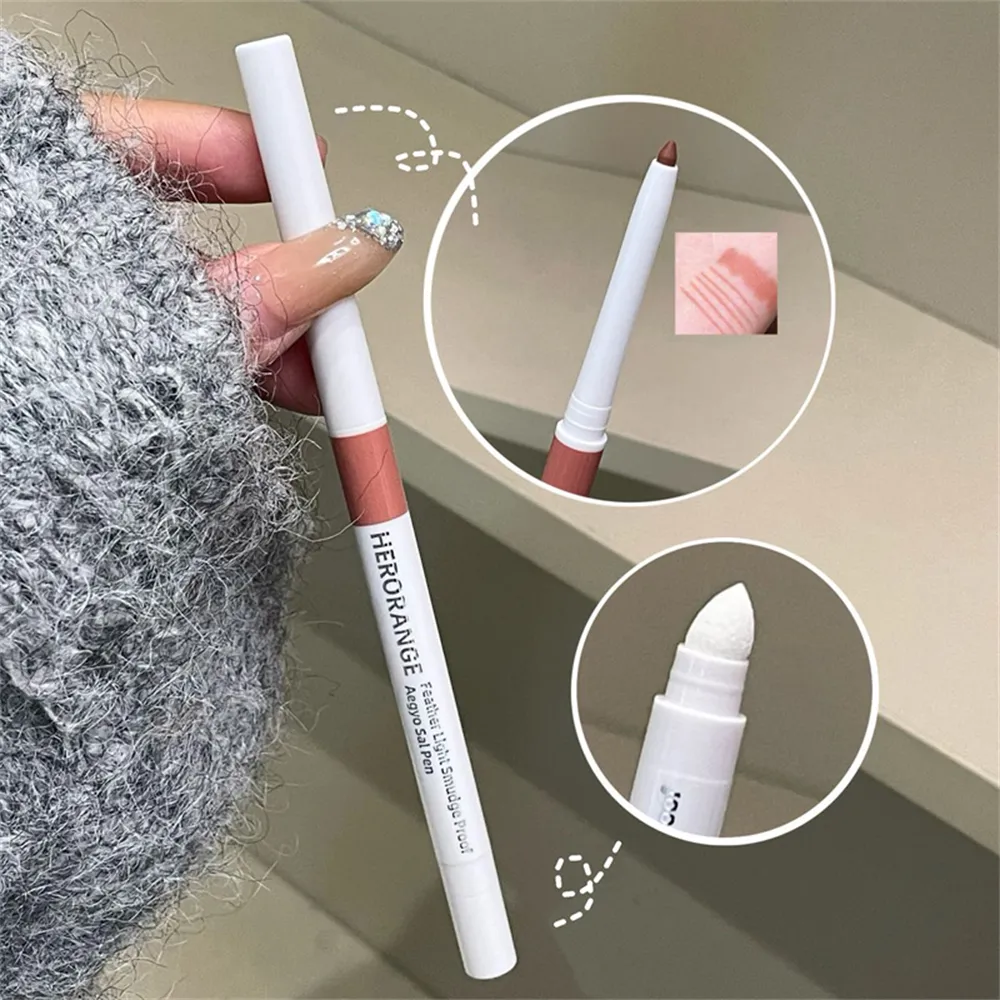 Double-ended Ultra-fine GEL ดินสออายไลเนอร์สีชมพูสีน้ำตาลภายใต้ปากกาเน้นข้อความกันน้ำ Matte Aegyosal โกหก Silkworm Eye Makeup — image 5