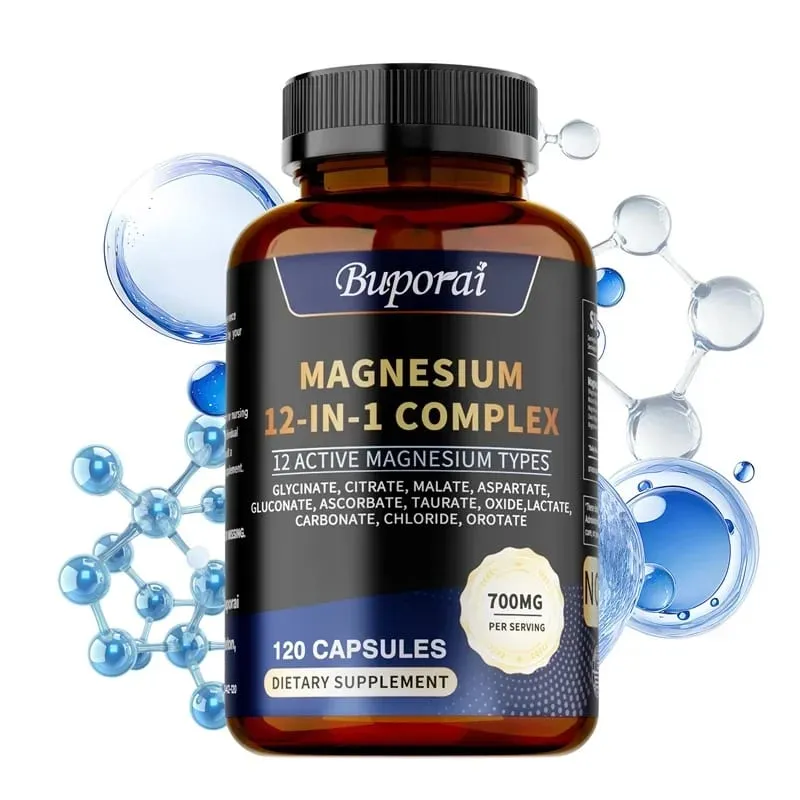 Magnesium Complex Capsules - Understøtter knoglefordøjelse og søvnsundhed Lindrer benkramper beroliger nerver og øger energi — image 2