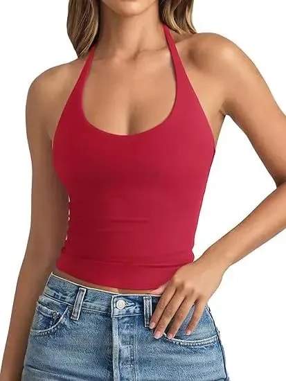 2026 Musim Semi Baru Kedatangan Gaya Amerika Eropa Warna Solid Slim Fit Cami Tank Top Wanita Trendi Hot Girl Atasan Tanpa Lengan — image 6