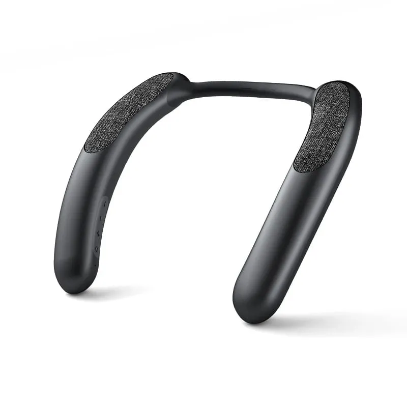 Rockmia EBS-910 新しいウェアラブルワイヤレスネックバンドスピーカー Bluetooth 5.3 AAC コード真のワイヤレスステレオオルゴール TF カードスロットタイプ C