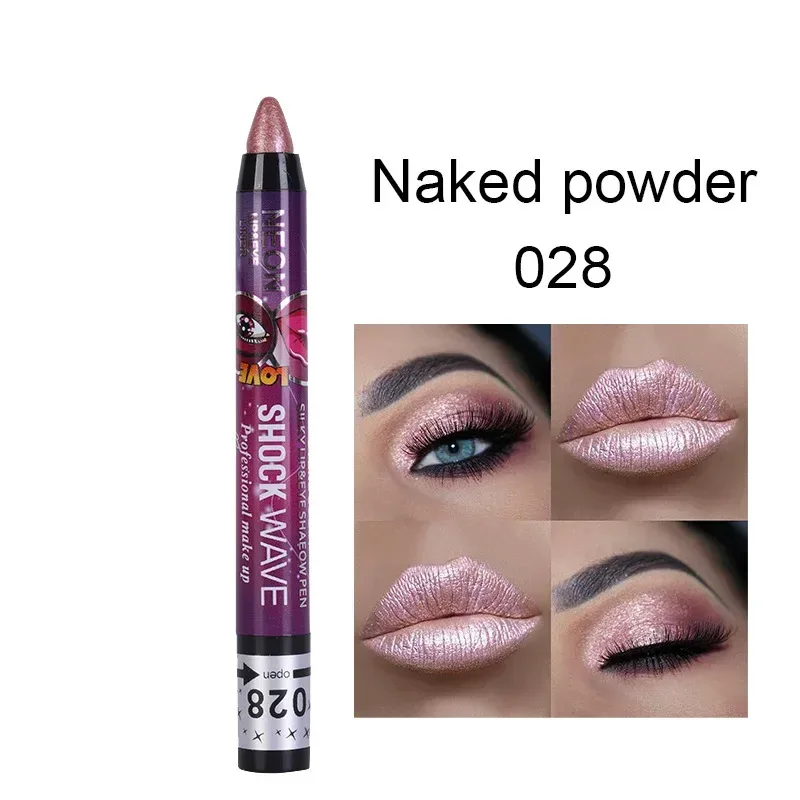 2 In 1 Eyeshadow Lipstick Stick Pencil Waterproof Glitter Matte Eye Shadow Makeup Pigment Eyeshadow Pen