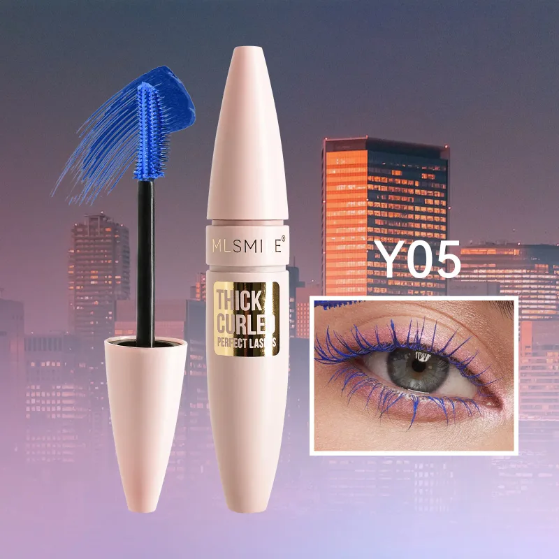 Bunte Wimperntusche, dicke Locken, wasserfest, natürliche Wimpern, verlängert, langanhaltend, schnell trocknend, blau, braun, schwarz, Wimperntusche, Augen-Make-up