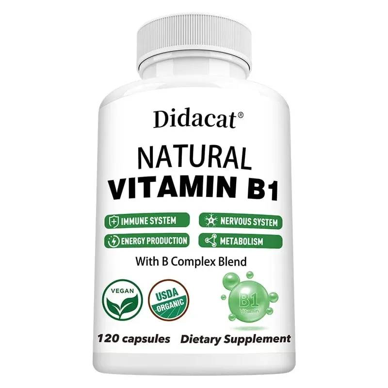 Didacat Vitamin B1 hilft dem Immunsystem, dem Nervensystem und der Energieunterstützung, Nahrungsergänzungsmittel