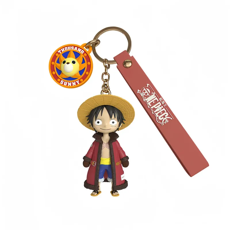 Genuino ONE PIECE Anime Figura Scimmia D Luffy Chopper Cartoon portachiavi Borsa Ornamento Bambole Bambini Regalo di compleanno Giocattolo di Natale Regali