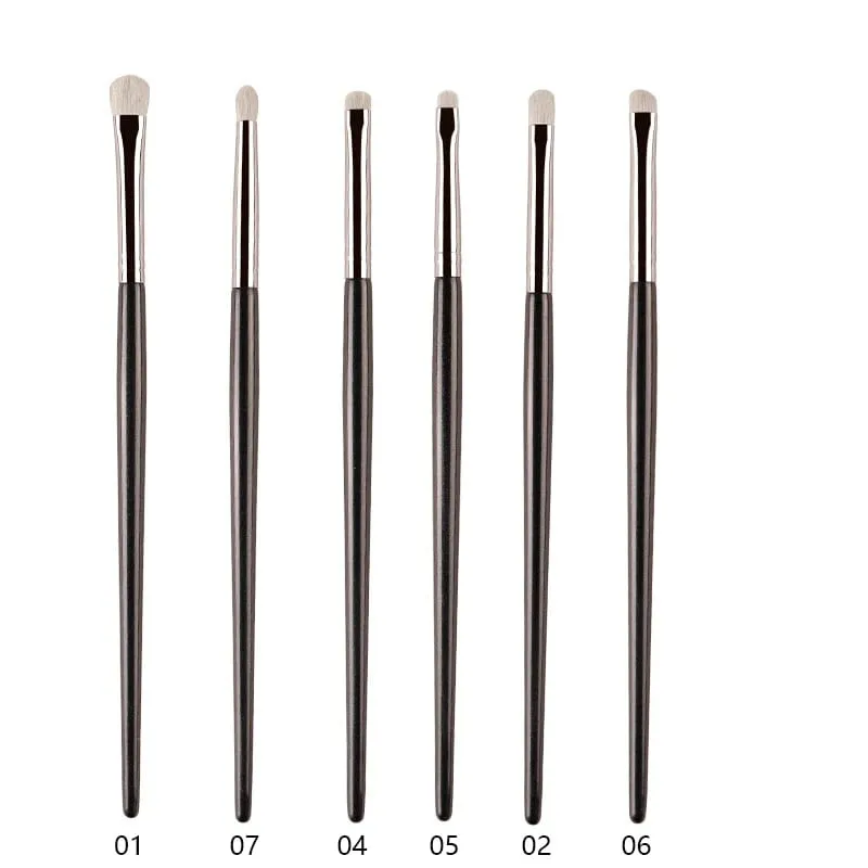 1pc White Pony Hair Ombretto Pennelli per trucco Piccola sbavatura Precisione Piega Dettaglio Smussatura Ombretto Pennello per trucco Liner Labbro