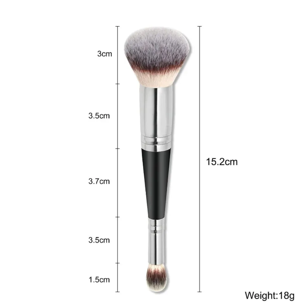 Pincéis de maquiagem profissional de cabeça dupla 2 em 1, pincel de base, corretivo, iluminador, pó, blush, ferramentas de maquiagem de beleza — image 6