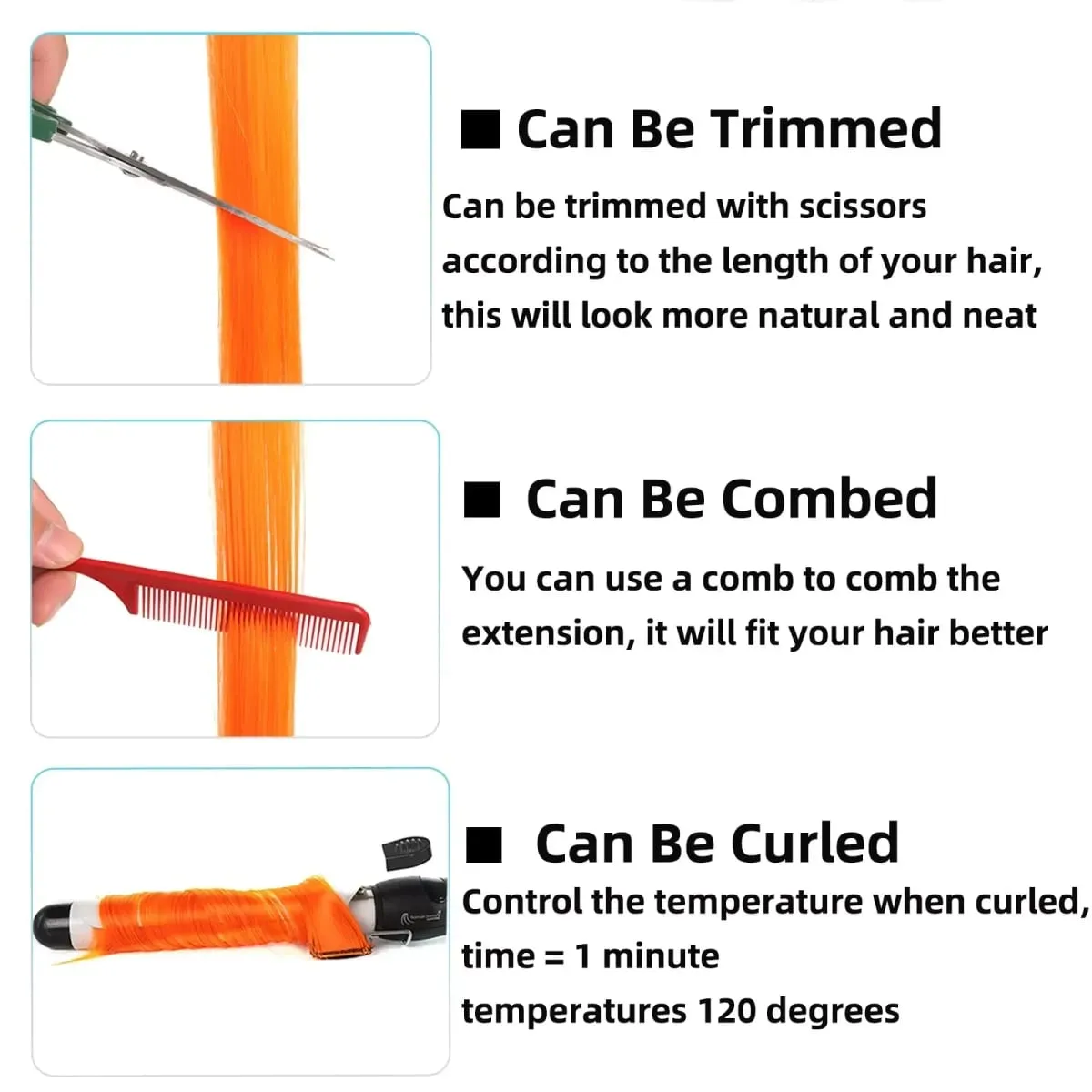 2026 สี Highlight Hair Extensions 22 นิ้วสายรุ้งสังเคราะห์ยาวตรง Hairpieces สีม่วงสีชมพูสีฟ้าสำหรับหญิงสาวเด็ก — image 5