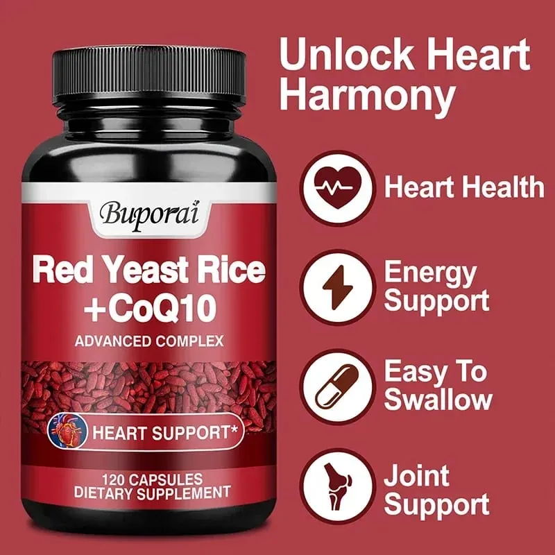 Red Yeast Rice with CoQ10 Supplement - Antioxidant Support for Energy and Heart HealthSupplementsSupplements — image 1