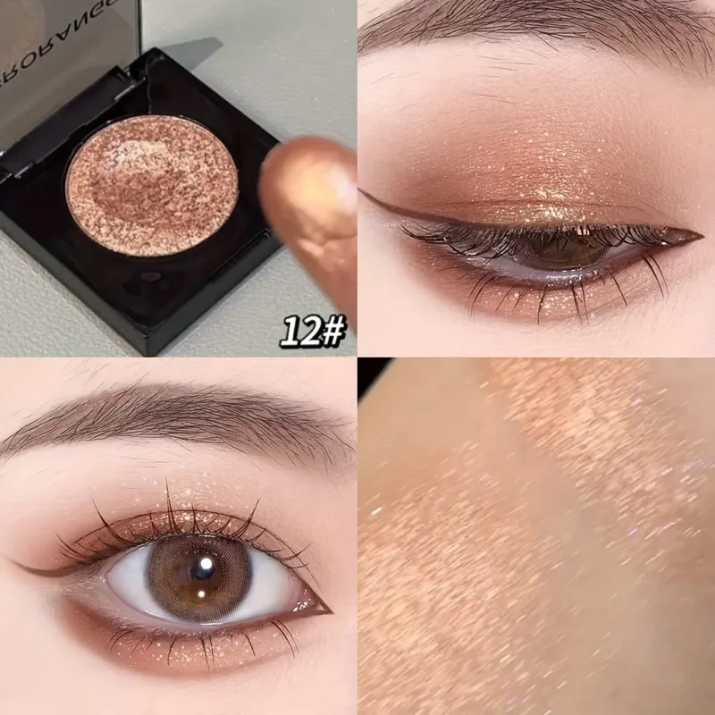 Herorange 16 Color Eyeshadow Highlight Palette Matte Shimmer Orange Brown Pink Champagne Waterproof Portable Festival Mak — image 20