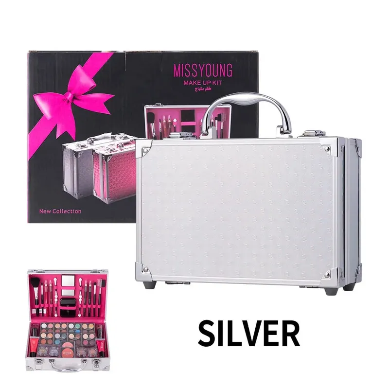 56 Buah Kit Pemula Rias Wajah Profesional dengan Kotak Rias Set Kado Kecantikan Liburan Kit Lengkap Kosmetik Pemula untuk Wanita — image 17