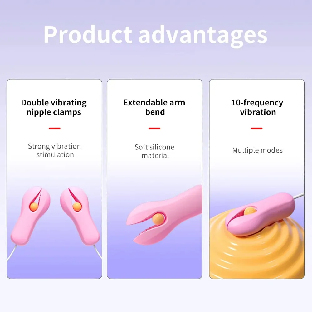 10 Modes Electric Nipple Clamp Breast Massage Vibrator Enhancer Bondage Adult Stimulator Sex Toys For Women Couples Female — image 5