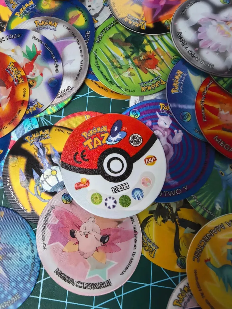 10-90 peças 3d flip pokemon za mega evolução tazos conjunto completo lenticular redondo pogs eco plástico 4cm anime cartas de jogo colecionáveis — image 2