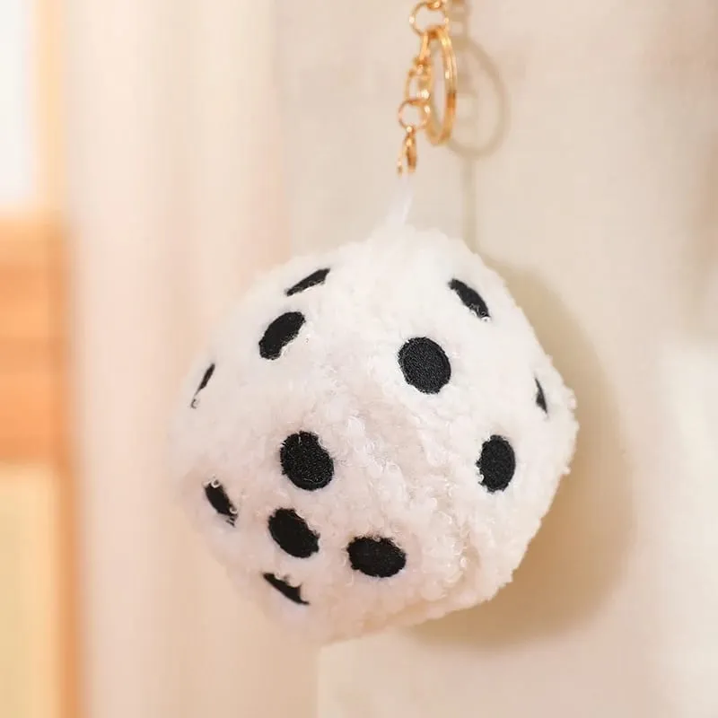 8/25cm Stuffed Mahjong Dice Plush Pillow Soft White Black Back Support Plushie Interactive Indoor Game Instrument Gift — image 10